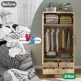thumbnail image 4 of Bedroom Armoires, Armoire Wardrobe Closet with Drawers, Wooden Wardrobe Cabinet, 4 of 8
