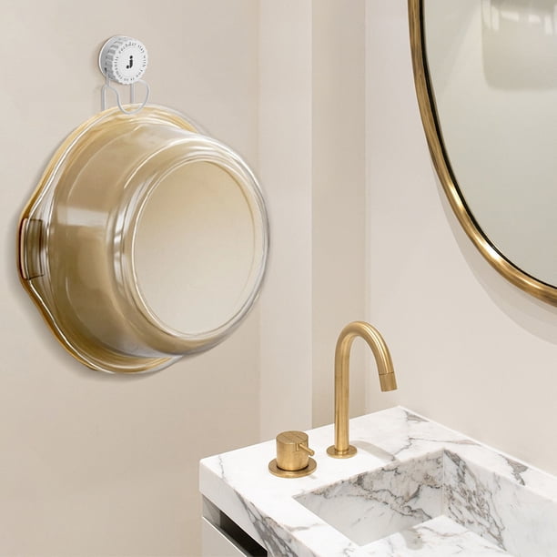 Gancho para lavabo con ventosa, sin agujeros, para colgar en la pared, con estructura metálica resistente, ventosa, sin agujeros, para colgar en la pared, almacenamiento para baño,