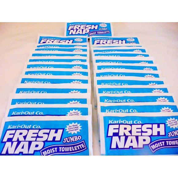 Moist Wet Wipe Wet Nap Towelette/Xtra Large 8 X 10 / Lemon Scent / 50 Count Pack