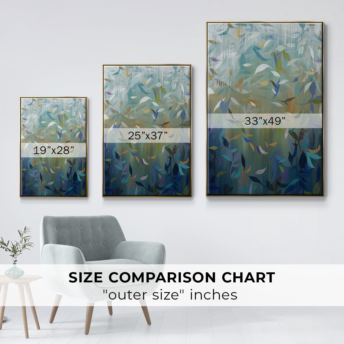 Falling Leaves Framed Premium Gallery Wrapped Canvas - Ready to Hang