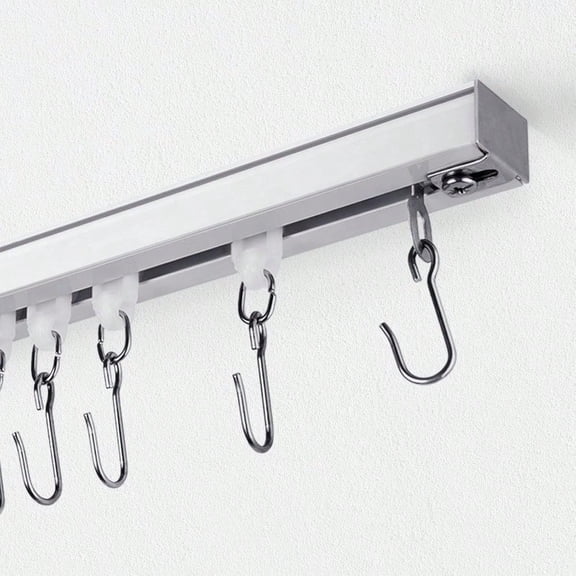 Curtain Track Ceiling Curtain Track Room Divider Curtain Track Ceiling Track For Curtains Comes With Roller Hooks For 3ft 6ft White