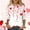 White, variant on Valentines Womens 3/4 Sleeve Shirts Heart Graphic Crew Neck Tops Casual Cute Pattern Comfy Tee Festival Funny Soft Fashion Stylish T Shirt Gift for Women
