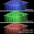 thumbnail image 2 of Zovajonia LED Shower Head Ceiling Mount Stainless Steel Over Head Rain Shower Sprayer Brushed Nickel, 2 of 10