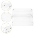 thumbnail image 4 of Shisuyan Multi Tiered Desktop Storage Rack Transparent 1Set 13.6X9.3X8.7In, 4 of 9