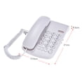 thumbnail image 6 of Portable Corded Telephone Phone Pause/ Redial/ Flash/ Mute Mechanical Lock Wall Mountable Base Handset for House Home Call Center Office Company Hotel, 6 of 7