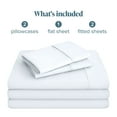 thumbnail image 2 of Bare Home Premium 1800 Collection 5-Piece Bed Sheet Set, Split California King, White, 2 of 10