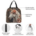 thumbnail image 3 of Pofeuu Vintage Floral White Horse Print Lunch Bag Lunch Box Large Capacity Insulated Lunch Bag for Adult, Leakproof Reusable Lunch Tote Bags for Work, 3 of 5