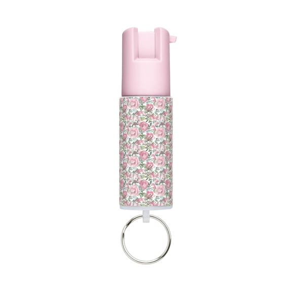 SABRE Fashionable Floral Pepper Spray with Key Ring, Pink, 1 Ct, New, Pocket Pepper Sprays