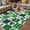 Green, variant on St. Patrick's Day Outdoor Rug for Patio/Deck/Porch, Non-Slip Large Area Rug 6 x 9 Ft, Green Checked Tri-leaf Grass Gnomes Indoor Outdoor Rugs Washable Area Rugs, Reversible Camping Rug Carpet Runner