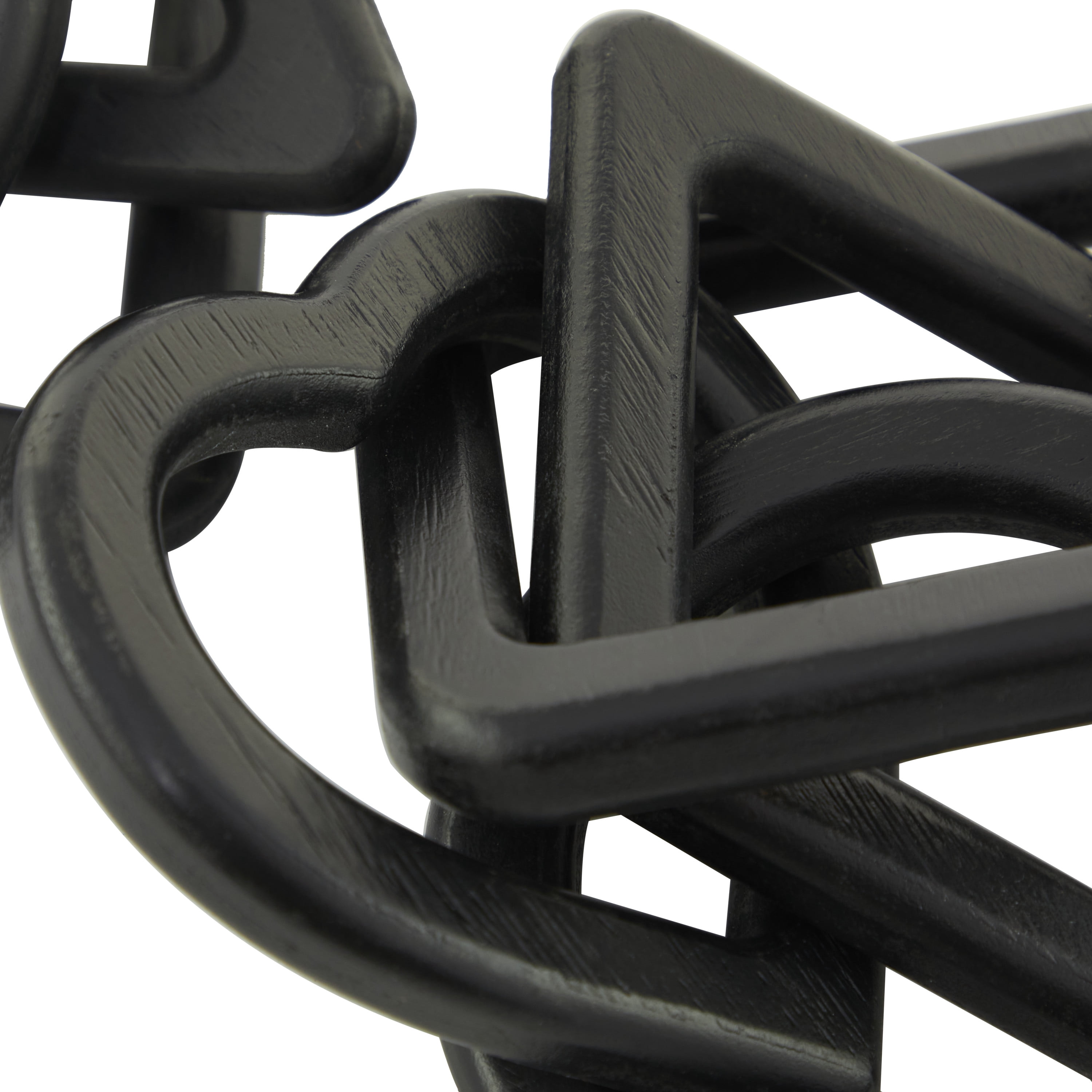 16", 15"W Black Wood Chain Sculpture, by CosmoLiving by Cosmopolitan (2 Count)