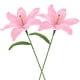 thumbnail image 1 of Paquete de 2 Flores de Ganchillo, Lirio de Lana Artificial Tejido a Mano [Rosa], 1 of 6