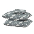 thumbnail image 3 of Great Bay Home Rustic Inspired Microfiber Sheet Set (Queen, Forest Animal - Dark Grey), 3 of 9