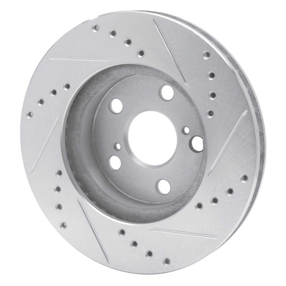 Dynamic Friction Company 631-76067L DFC Brake Rotor - Drilled And Slotted - Silver