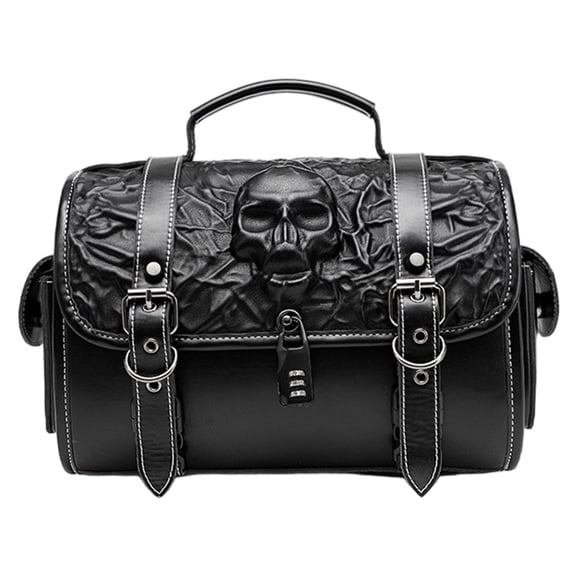 Heavy Duty Biker Storage Bag Design Bike Saddlebag Large Themed PU Accessory for Motorcycles
