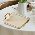 thumbnail image 6 of Serving Tray Bathroom Organizer, Multifunction Nordic Style Jewelry Storage Tray, Vanity Tray for Bedroom Desk Hotel Tabletop Light Brown, 6 of 8