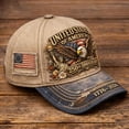 thumbnail image 4 of USA 250th Anniversary Hat, Vintage Washed Baseball Cap, Distressed Patriotic Hat with "250 Years of Freedom" Embroidery, Adjustable One Size for Men Women, American Heritage Gift, 4 of 9