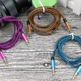 thumbnail image 4 of sweethay Cable a de 3,5mm, reproductor trenzado de nailon, Cable AUX, altavoz, línea de conexión estéreo, Cable de Audio, accesorio de cine Cables de audio/vídeo Oro, 4 of 6