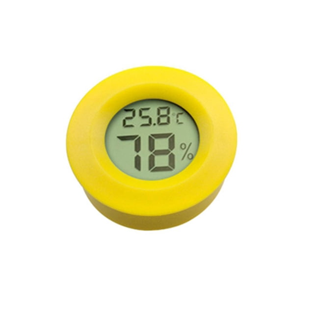 Termómetro integrado Methold medidor de temperatura LCD Botón impermeable plástico amarillo