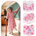 thumbnail image 7 of Benylion 100 Days of School Kids Old Lady Costume Girls Granny Dress 100 Year Grandma Halloween Cosplay Outfit for 4-5 Years, 7 of 7
