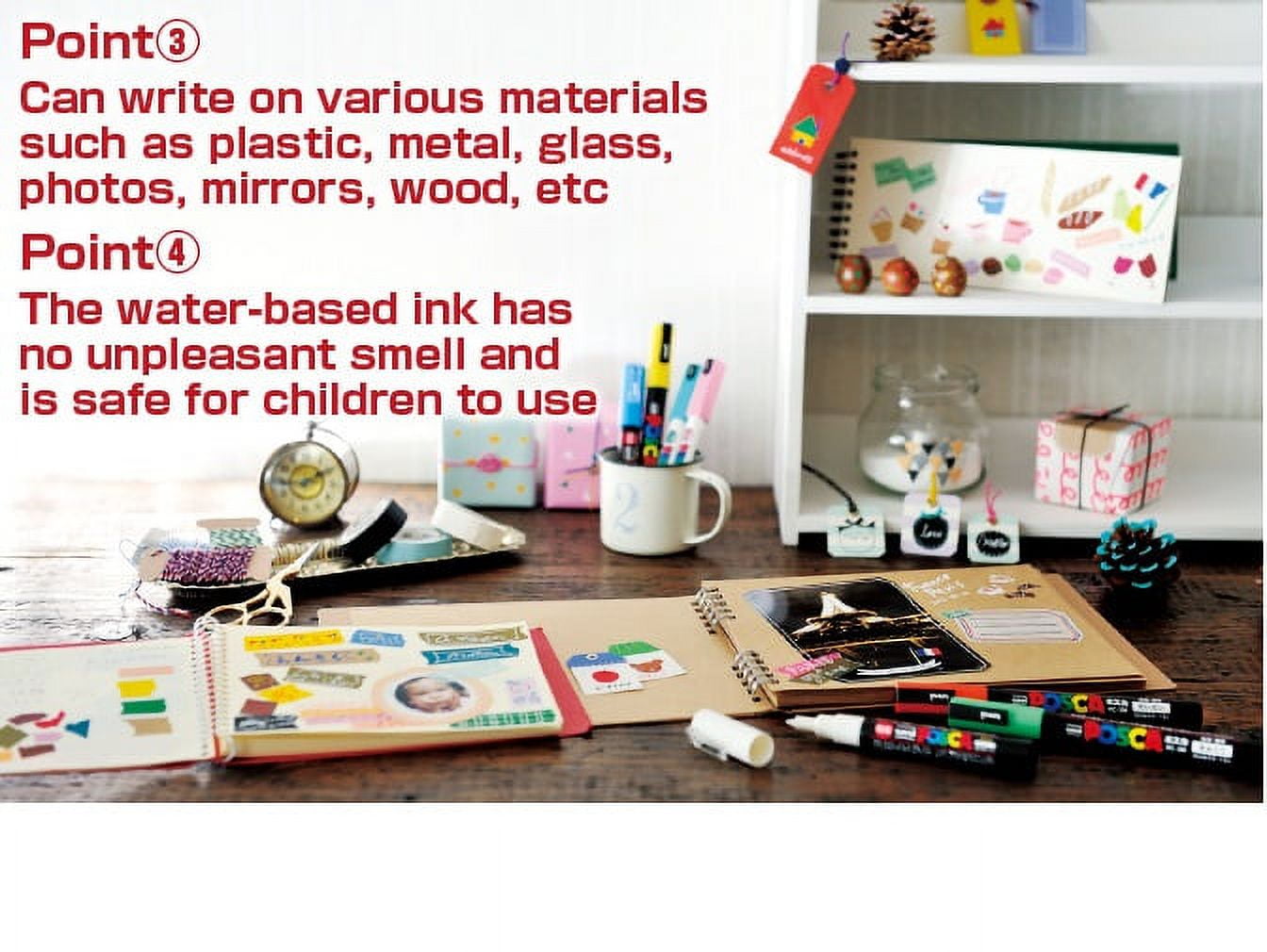 Posca Paint Marker Pen Extra Fine Point (PC-1M) 21 Colors Full Set with Original Box Japan Import