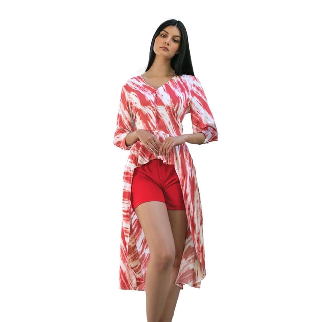 Blusa estampada André Badi multicolor Mediana cuello V corte bajo busto