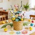 thumbnail image 4 of Plastic Daisy Eucalyptus and Painted Egg Spray, Easter Artificial Flower Arrangement, Home Table Centerpiece Decor, 44x12cm Colorful Plastic Stems, for Living Room Bedroom Party Decoration, A, 4 of 6