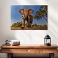 thumbnail image 2 of Elephant Stock Playful African Elephant Wall Art - Horizontal Canvas Wall Art - Living Room Wall Decor - Photography Animal Canvas - Brown And Green Decor - 24" x 16", 2 of 8