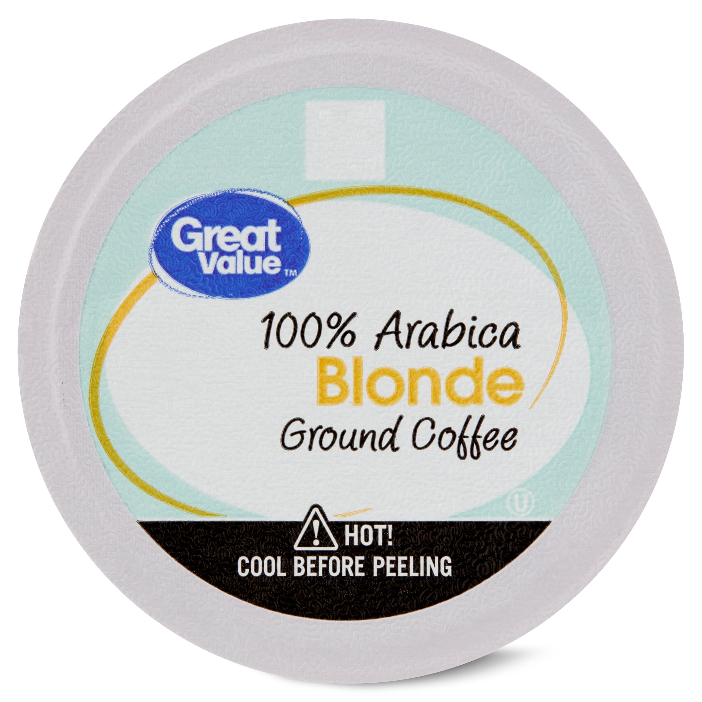 Great Value 100% Arabica Blonde Medium Roast Ground Coffee Pods, 12 Ct