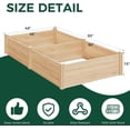 thumbnail image 2 of 8x4 Ft Raised Garden Bed for Outdoor, Wood Garden Bed with 15 Inch Depth for Flowers/Vegetables/Herbs, 2 of 7