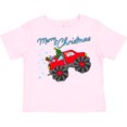 thumbnail image 3 of Inktastic Merry Christmas Santa Drives a Monster Truck Boys or Girls Toddler T-Shirt, 3 of 5