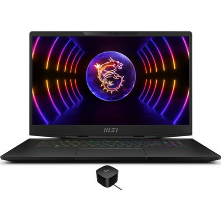 MSI Stealth 17Studio A13VI Gaming/Entertainment Laptop (Intel i9-13900H 14-Core, 17.3in 240Hz 2K Quad HD (2560x1440), GeForce RTX 4090, Win 11 Pro) with 120W G4 Dock