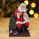 thumbnail image 1 of Figura de Papá Noel de mesa, luces de decoración navideña, estatuas de Papá Noel iluminadas, decoración navideña brillante, figura de Papá Noel Asientos BLESIY Figuras de Papá Noel, 1 of 8