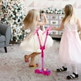 thumbnail image 3 of Máquina de karaoke portátil para niños con soporte de micrófono, minimáquina de karaoke para niños pequeños, micrófono para cantar para niñas, micrófono musical para niños, 3 of 8