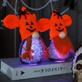 thumbnail image 5 of Braids Gnomo de Halloween con luz LED, muñeco de peluche enano hecho a mano, araña, Tomte escandinavo, estatuilla nórdica, decoraciones para fiestas navideñas para el hogar, 5 of 5