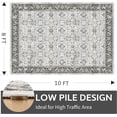 thumbnail image 2 of Rugs for Living Room Area Rug Carpet x Vintage Living Room Rugs for Bedrooms Machine Washable Rug for Dining Room Nusery Floral Distressed Grey Rug, 2 of 6