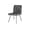 Gray, variant on Contemporary Leather & Metal Dining Chair in Gray (Set of 2)