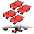 thumbnail image 3 of 4 Pack Car Dollies with Tow Hooks, 8000LBS Capacity Car Dolly with Thickened Handles & Sidebar, Car Wheel Dolly with Security Lock, Car Dolly Set of 4 for Moving Cars, Trucks & Vehicles, 3 of 9
