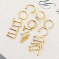 thumbnail image 2 of Anillos de nariz de acero inoxidable de 20 g, aro en forma de L, pernos para la nariz, tornillo para la nariz, hueso dorado para mujeres y hombres, juego de pernos para la nariz, anillo para la nariz,, 2 of 3