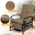 thumbnail image 6 of SUNCROWN Patio Recliner Outdoor Adjustable Lounge Chair and Patio Metal Side Table Umbrella Base Stand (Brown), 6 of 11