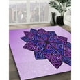 thumbnail image 3 of Ahgly Company Machine Washable Indoor Rectangle Transitional Bright Purple Area Rugs, 7' x 10', 3 of 7