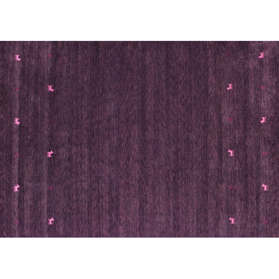 Ahgly Company Indoor Rectangle Abstract Purple Contemporary Area Rugs, 5' x 8'
