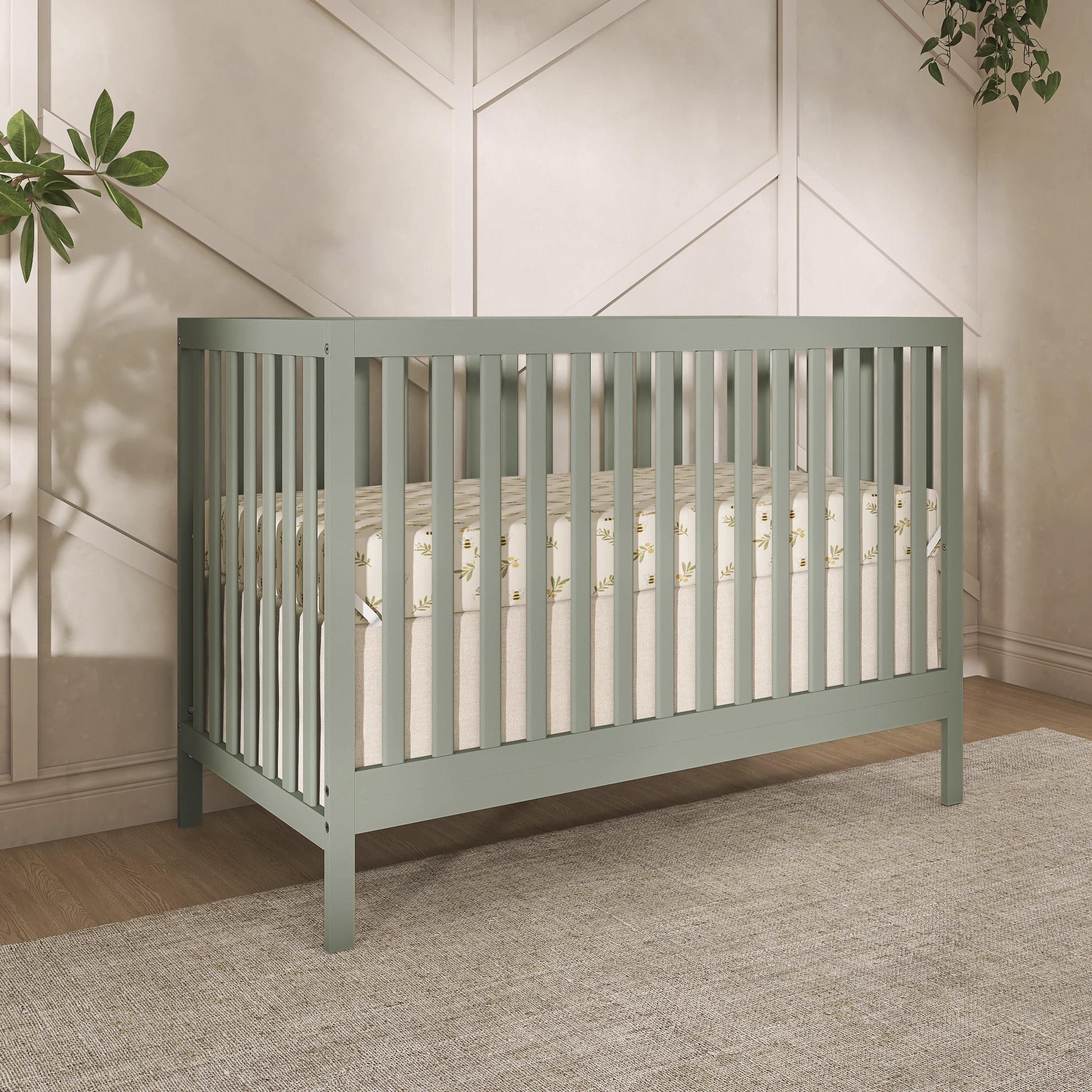 Dream On Me Synergy MOD Crib, Made with Sustainable New Zealand Pinewood, Meadow Green