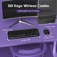 thumbnail image 7 of 60% Retro Typewriter Round Wireless Keyboard and Mouse,2.4G RGB Backlit 68 Keys Quiet, 7 of 7