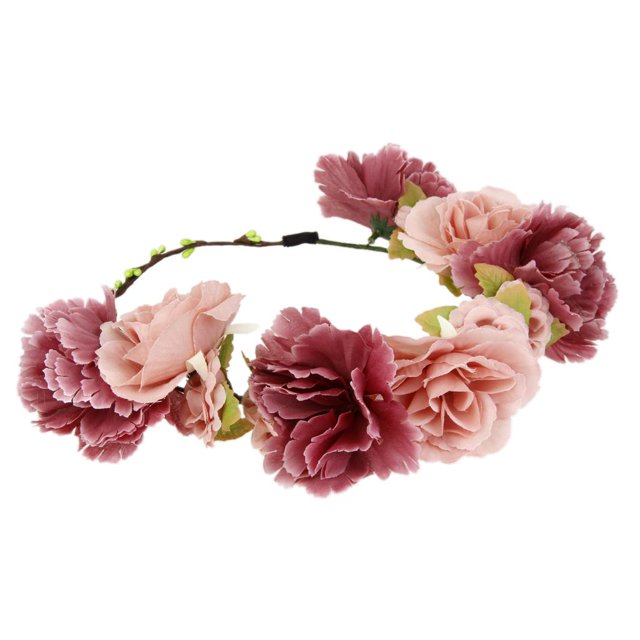 Diadema para Damas de Honor, Decoración Floral Bohemia para El Cabell Boda Macarena Guirnalda de la flor de la venda
