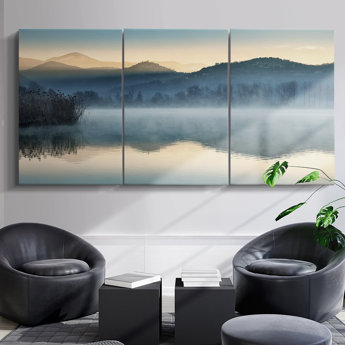 Wexford Home Quiet Morning - 32" x 64" Multi-Piece Canvas Art, Ready to Hang