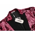 thumbnail image 5 of COOFANDY Men's Sequin Dress Coat Shiny Slim Fit Blazer Luxury Big and Tall Tux, 5 of 10