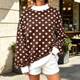 thumbnail image 2 of Levmjia Women's Polka Dot Sweater Winter Long Sleeve Mock Neck Pullover Casual Loose Fit Top for Women, 2 of 8