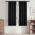 thumbnail image 1 of Blackout Cortinas, Cortinas Blackout 42x63in Juego de 2 Paneles, Cortinas Blackout con Bolsillo para Barra para Recámara y Sala de Estar, Cortinas de Ventana con Aislamiento Térmico y Reducción de Ru, 1 of 7