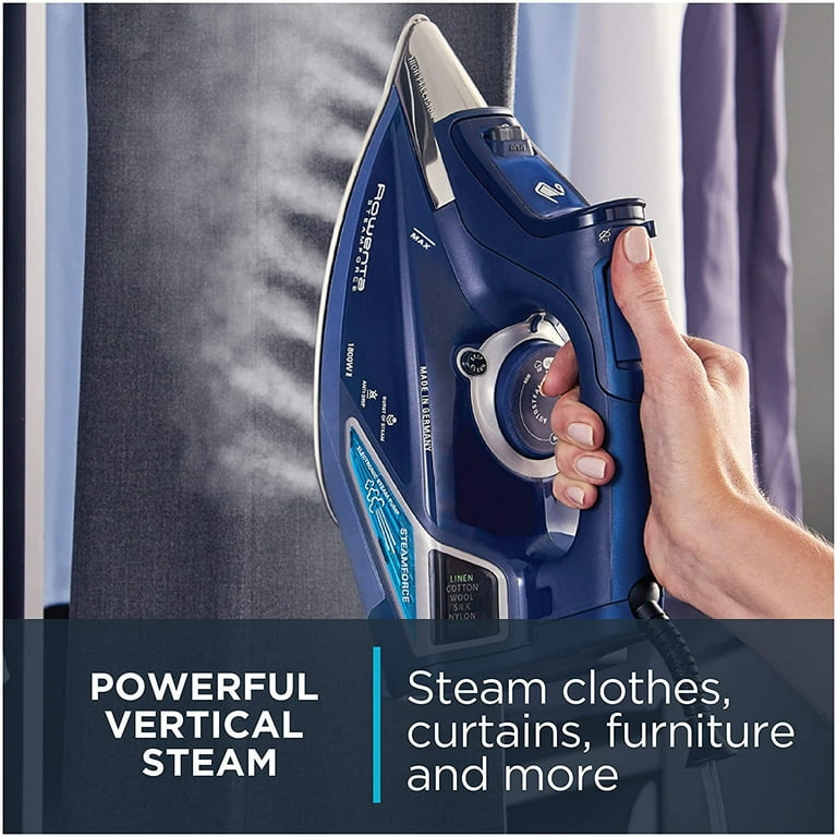 Rowenta DW9280 Digital Display Steam Iron Stainless Steel Soleplate 1800 Watt 400 Hole Blue