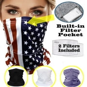 Cooling Face Covering with Pocket | Washable Face Mask, Neck Gaiter, 4th of July Independence Day American Flag - CLEANBREATH™